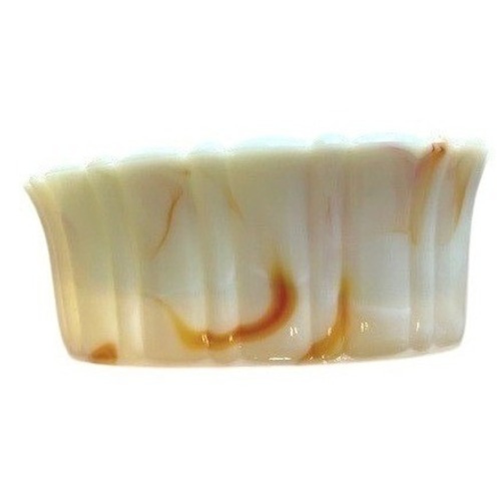 Vintage Akro Agate Marbled Glass Dish With Scalloped Rim. - Picture 7 of 9
